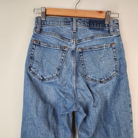 Abercrombie & Fitch Curve Love The Ankle Straight Ultra High Rise Jeans 2/26R - Picture 4 of 7